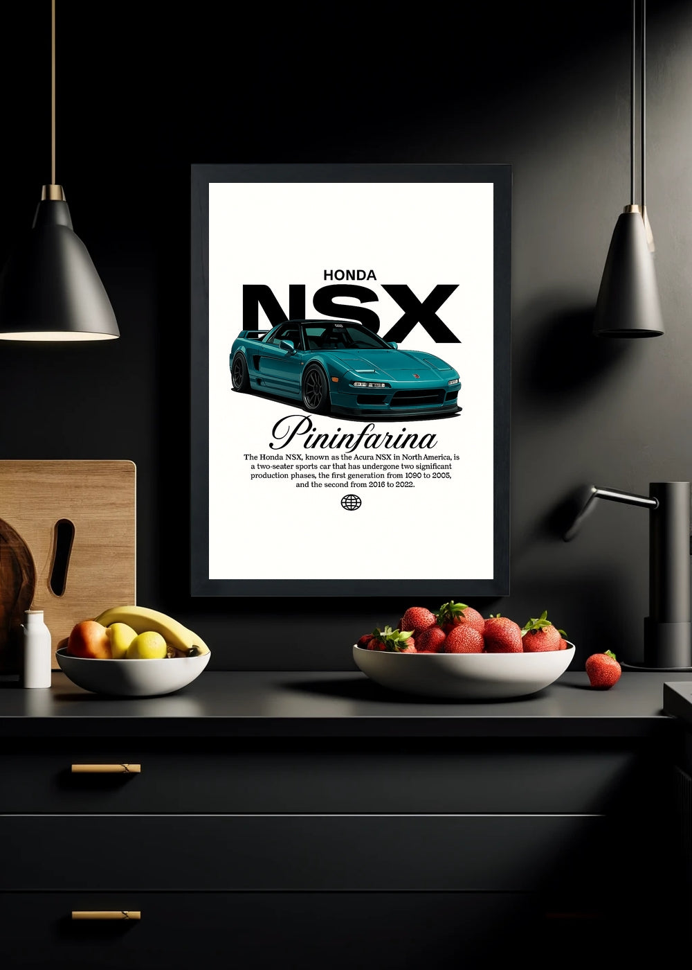Quadro decorativo Honda NSX Pininfarina -Com Vidro
