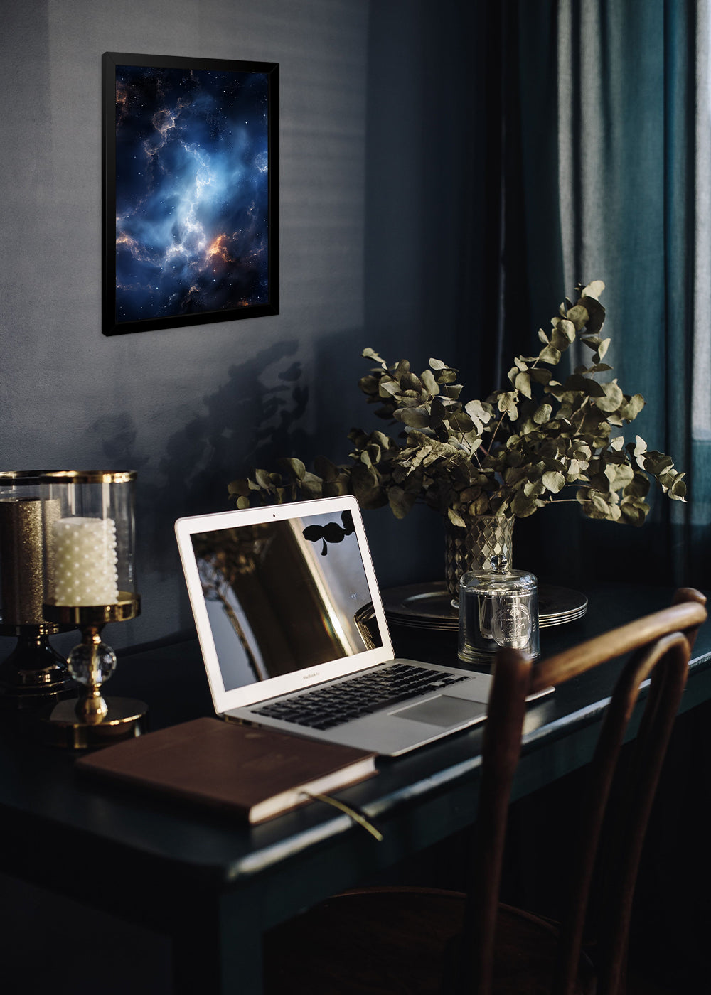 Quadro Decorativo Galaxia abstrata - Com vidro