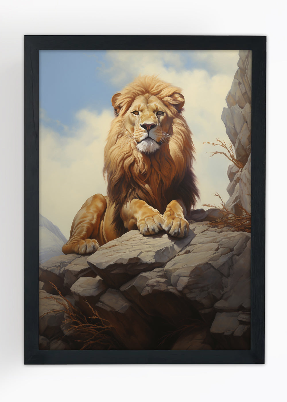 Quadro Decorativo O rei de todos - Animais - Com vidro