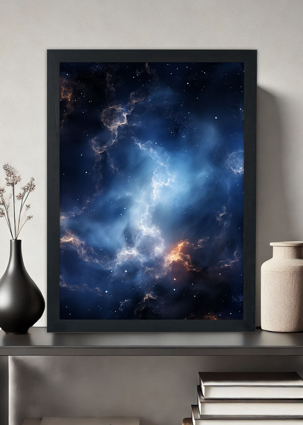 Quadro Decorativo Galaxia abstrata - Com vidro