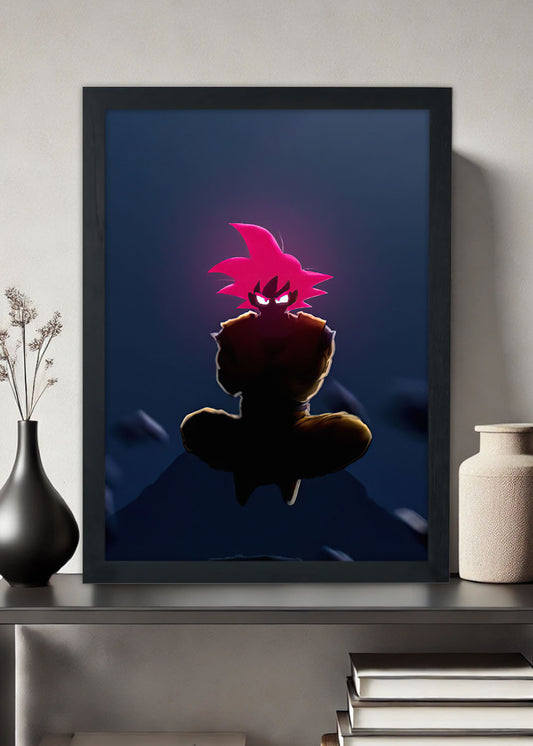 Quadro Goku - Dragon ball sayadin - Com vidro