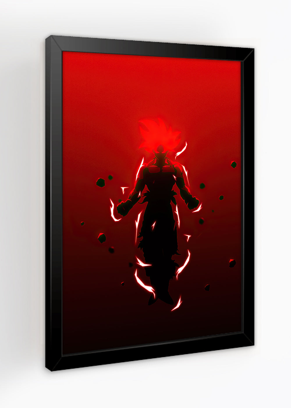 Quadro Dragon ball - Goku furia vermelha - Com vidro