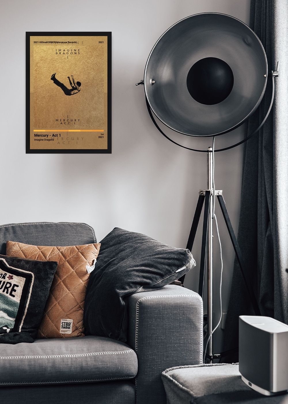 Quadro Imagine Dragons Mercury Act 1 (Colored) Com Vidro