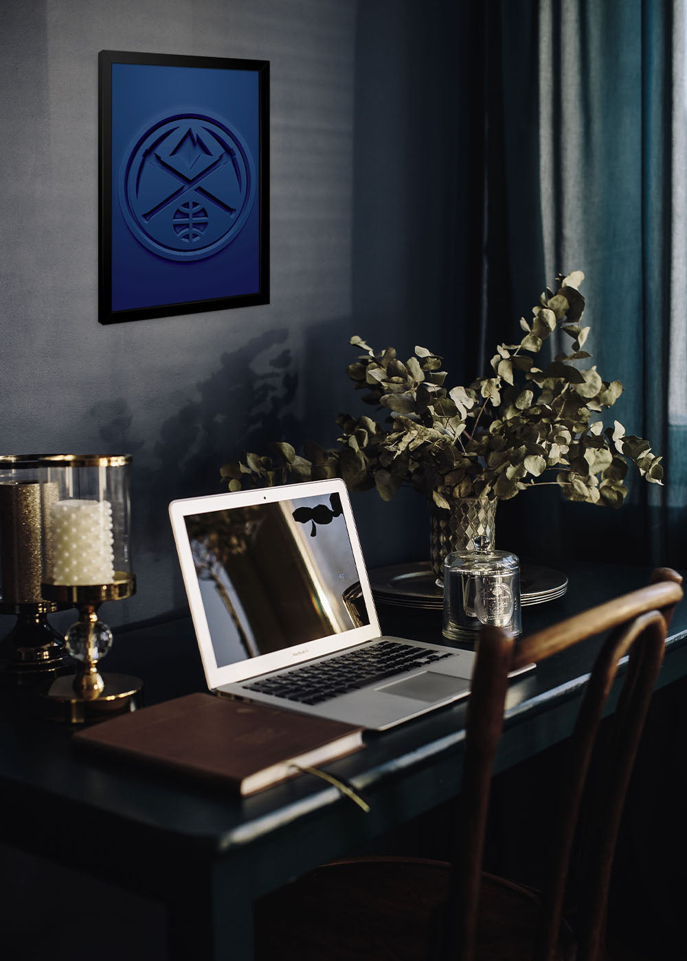 Quadro Decorativo NBA Denver Nuggets - Com vidro