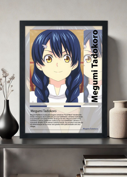 Quadro Megumi Tadokoro Food Wars! Shokugeki... - Com vidro