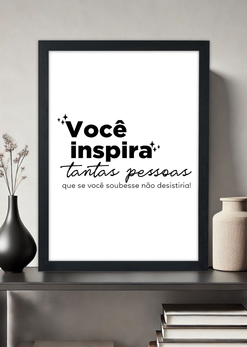 Quadro Decorativo Você inspira - Com vidro