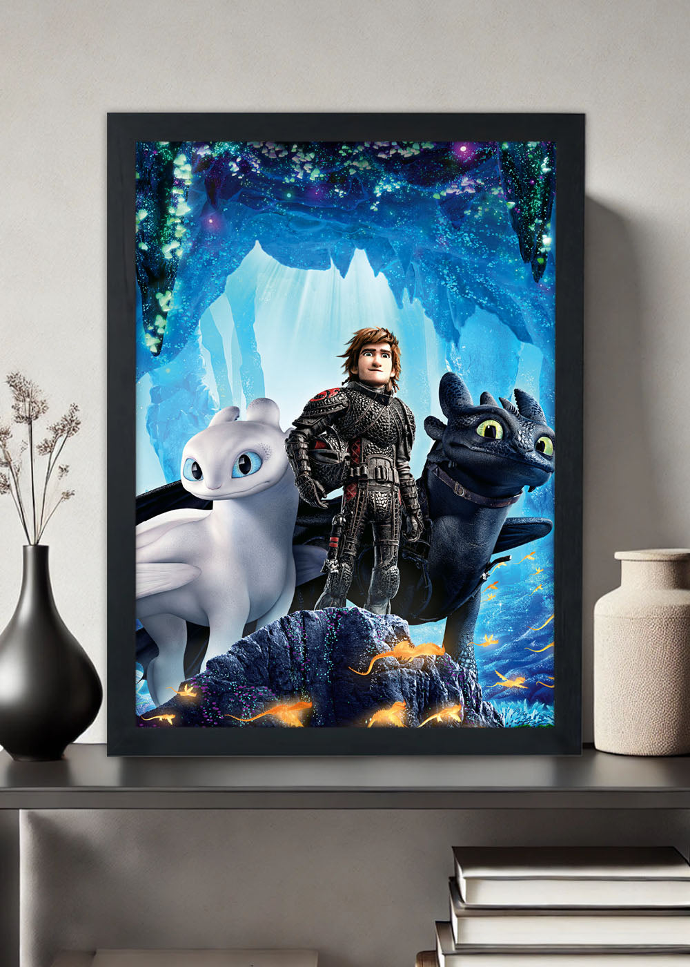 Quadro Decorativo Furia da Noite e Furia do Dia - Com vidro