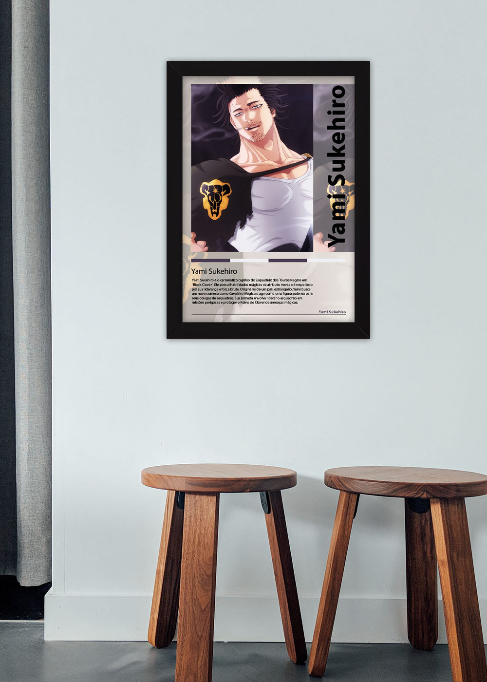 Quadro Yami Sukehiro - Black Clover - Com vidro