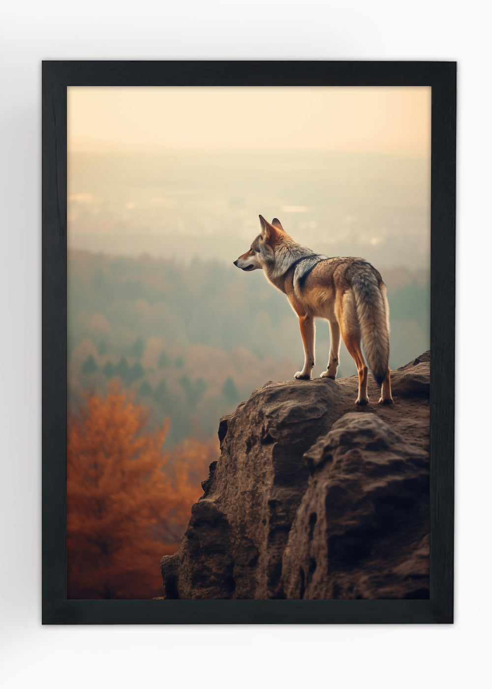 Quadro Decorativo olhar de um alfa - Animais - Com vidro