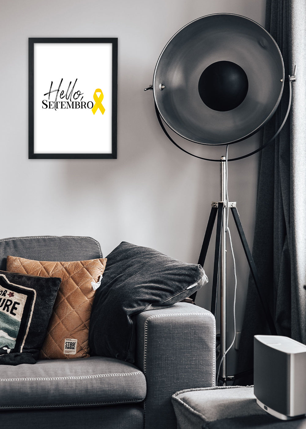 Quadro Setembro amarelo - Com vidro