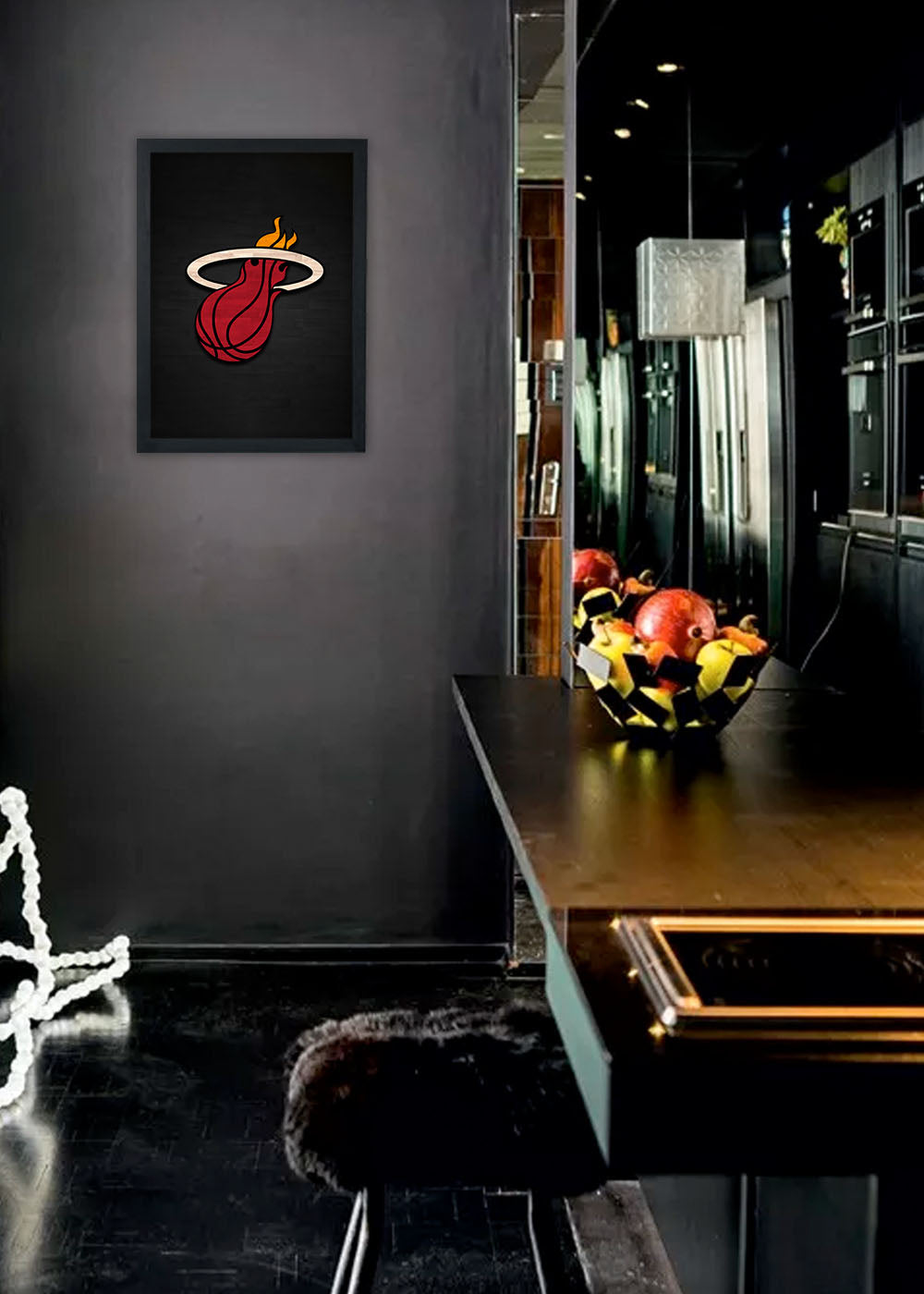 Quadro Time Miami Heat - Com vidro