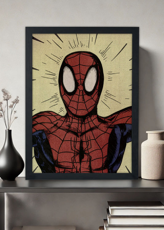 Quadro Heroi Dos Quadrinhos -  Homem aranha - Com vidro