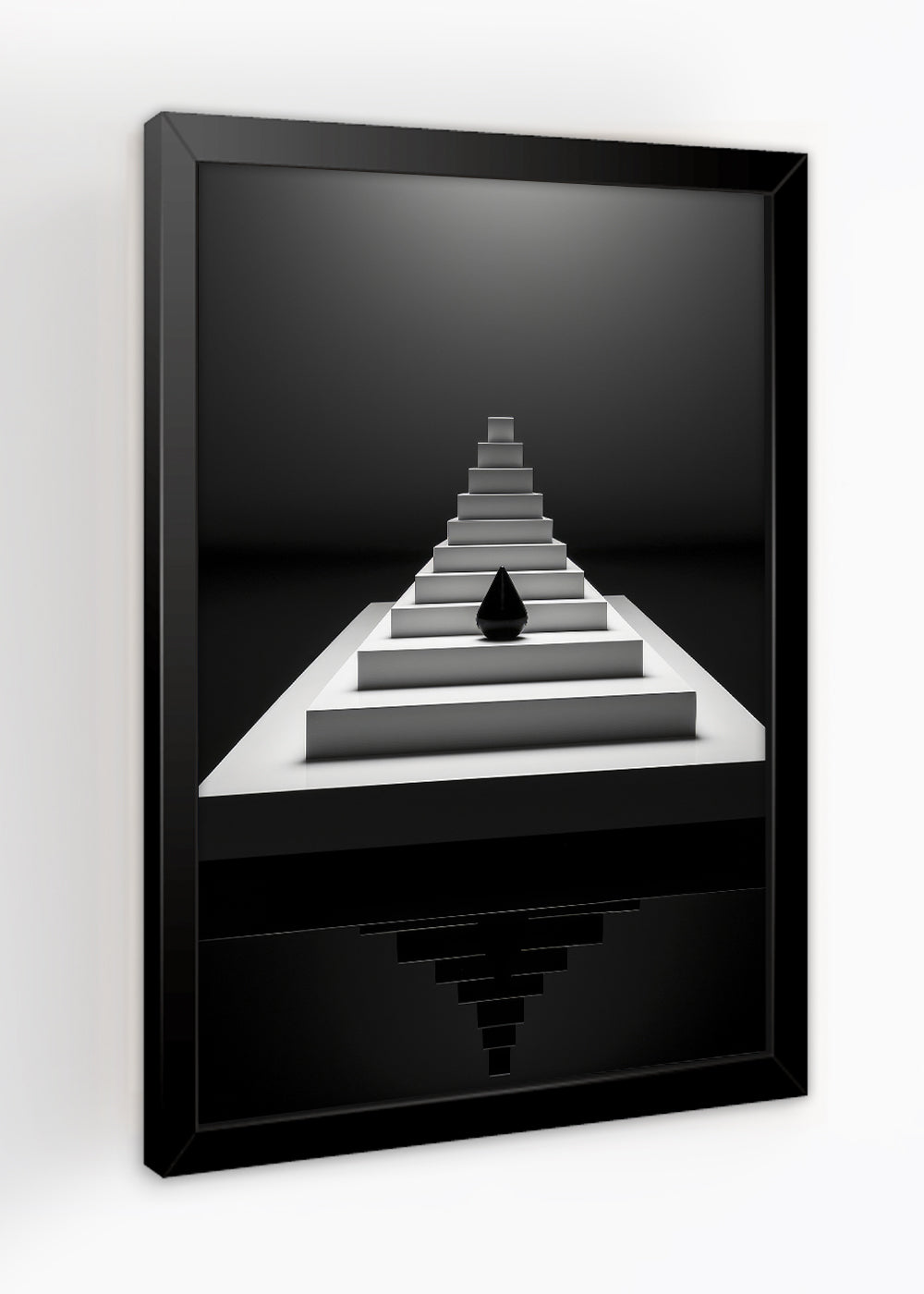 Quadro Decorativo Arte de escadas Abstrata - Com vidro