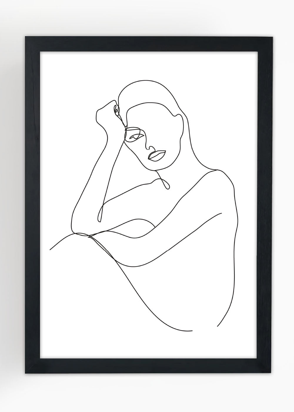 Quadro Decorativo Mulher Abstrato - Com vidro
