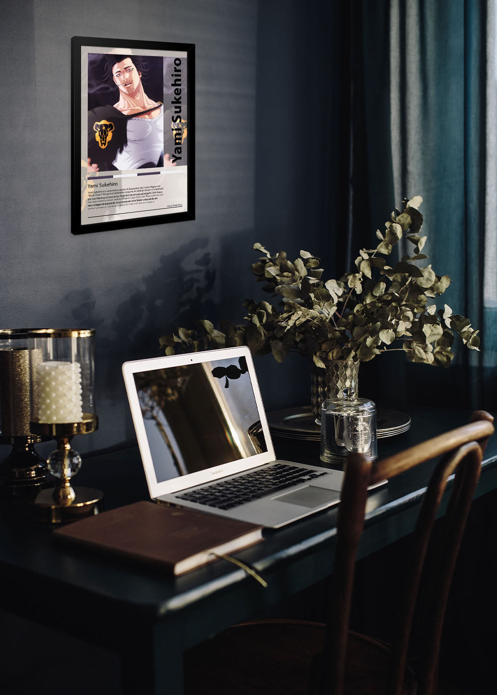 Quadro Yami Sukehiro - Black Clover - Com vidro