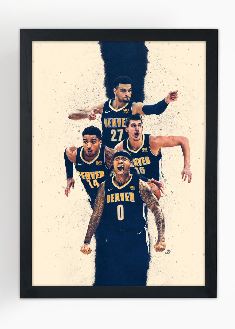 Quadro Decorativo Denver Nuggets 2018 - Com vidro