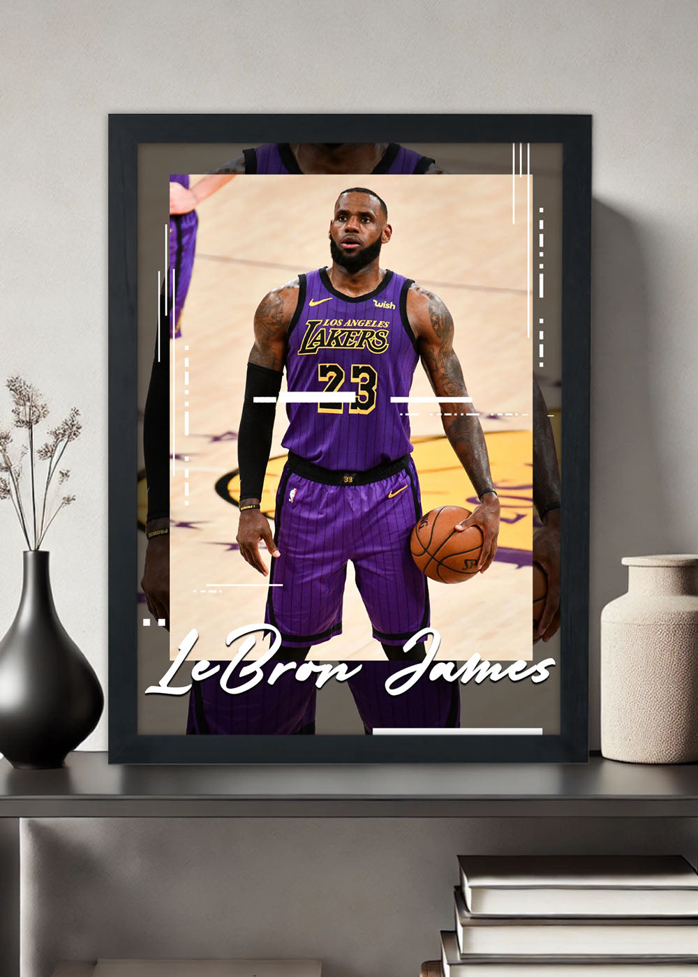 Quadro Decorativo LeBron James - Com vidro
