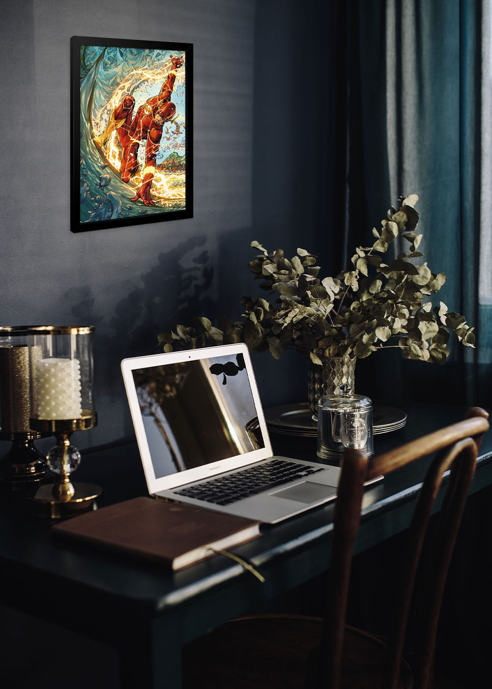 Quadro Decorativo Heroi DC - The Flash - Com vidro