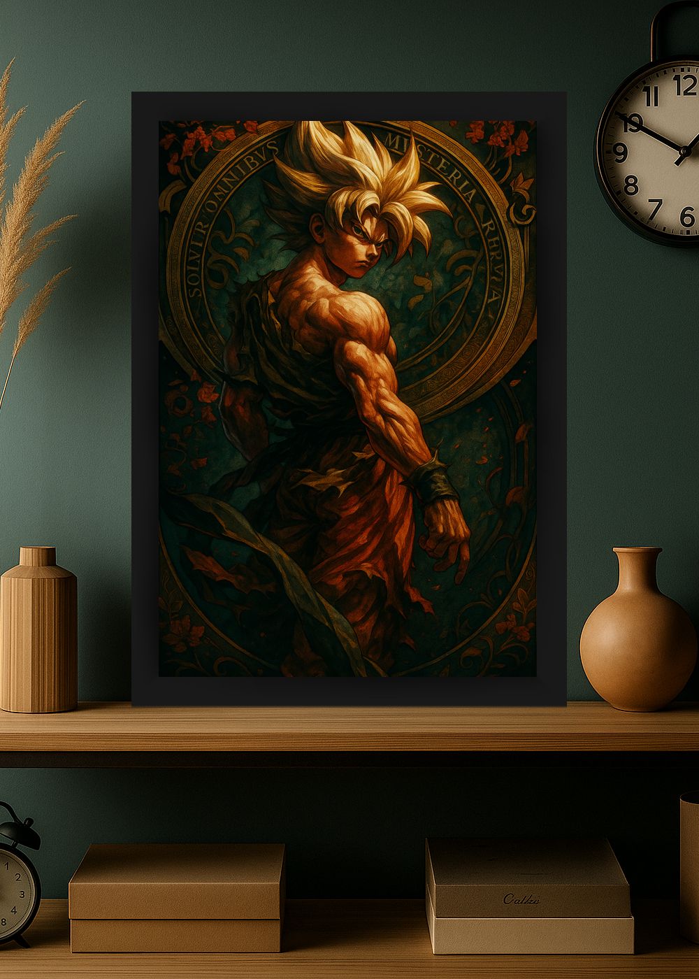 Quadro Goku Kakaroto Dragon Ball Com Vidro e Moldura