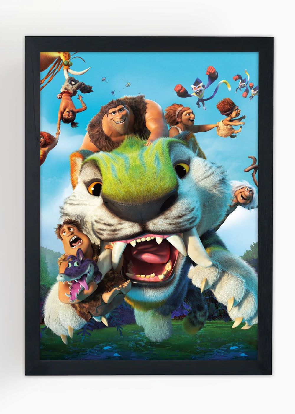Quadro Familia Os croods - Com vidro