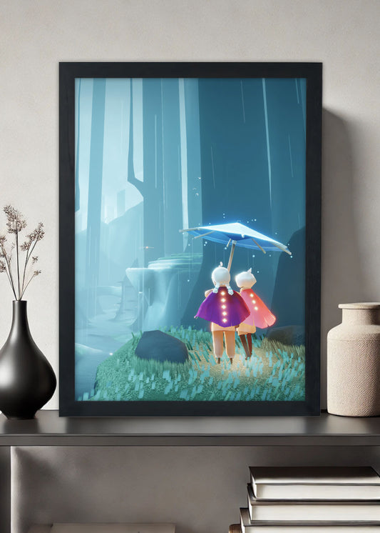 Quadro Sky: Children of the Light - Com vidro