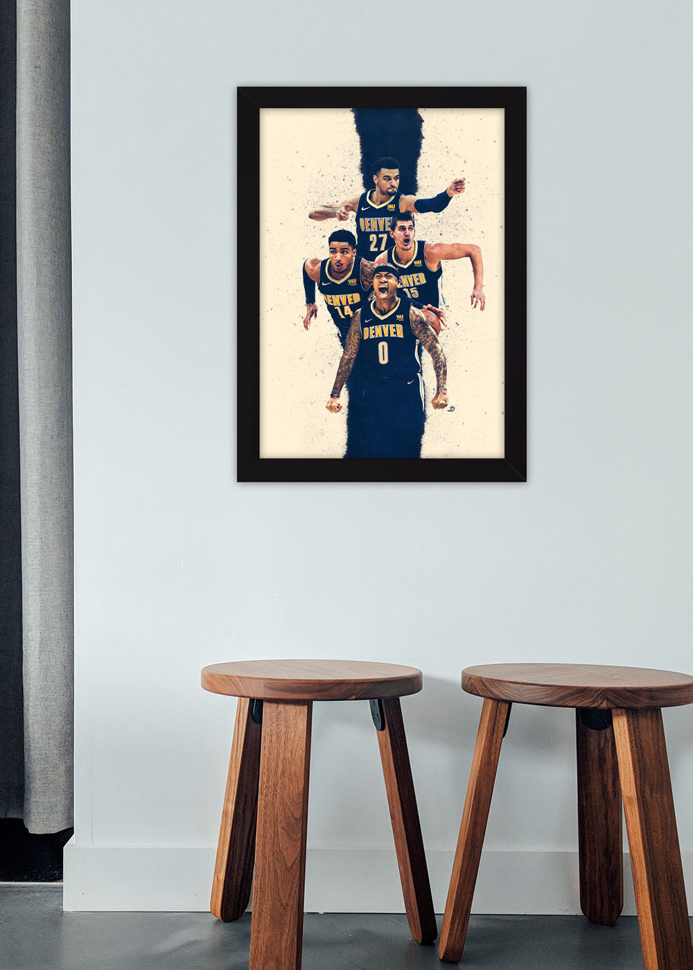 Quadro Decorativo Denver Nuggets 2018 - Com vidro