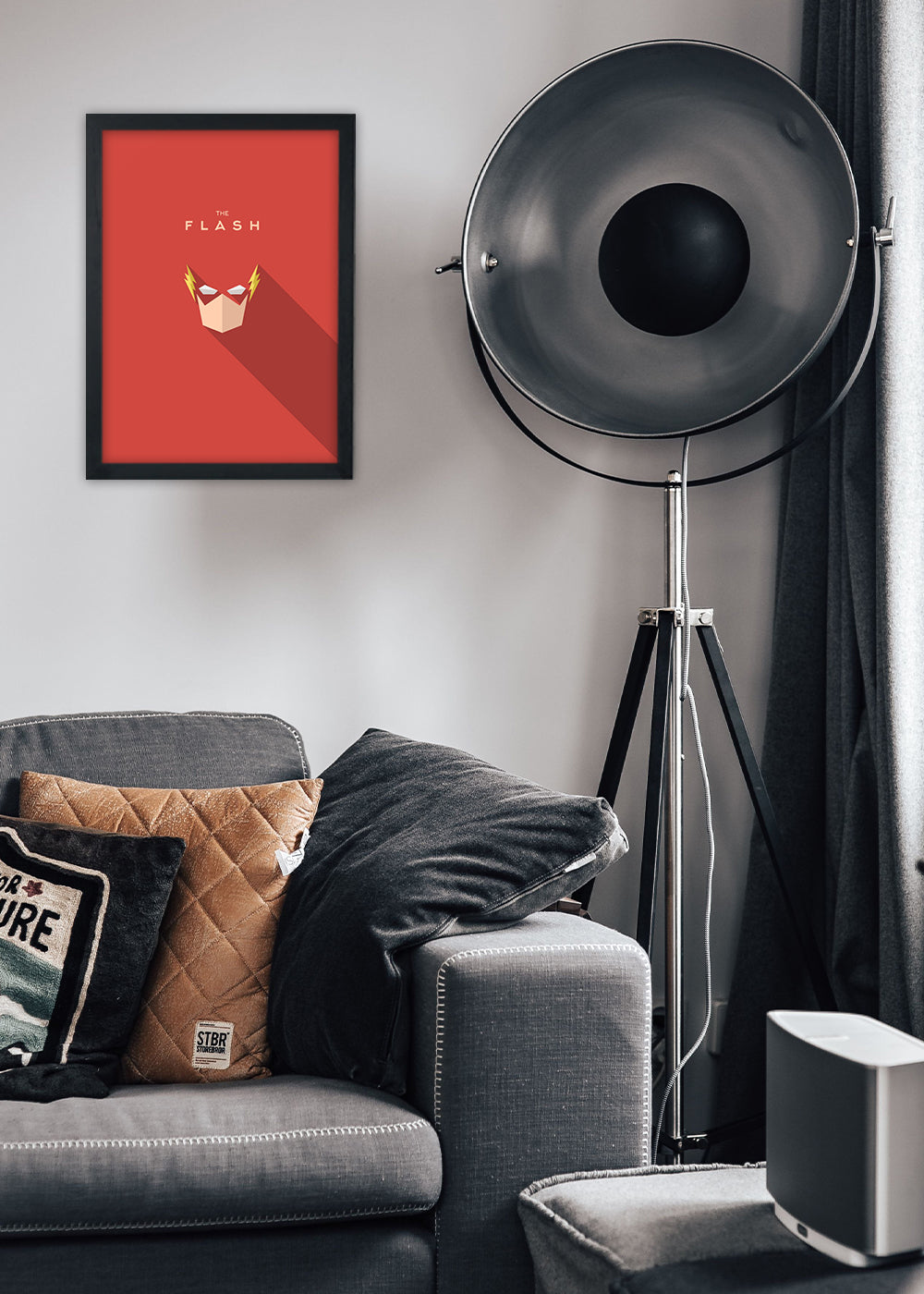 Quadro The Flash arte - Com vidro