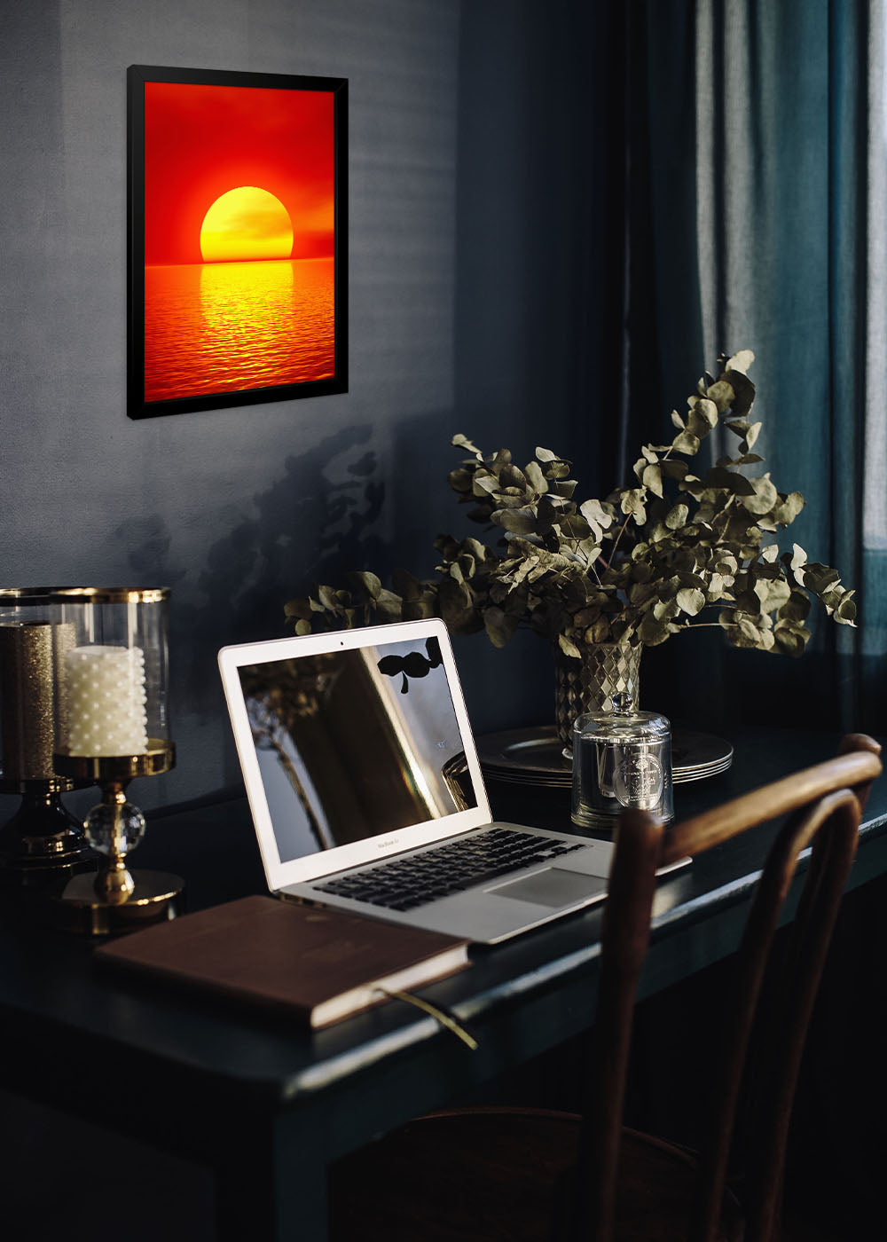 Quadro Decorativo O amanhecer do sol - Com vidro