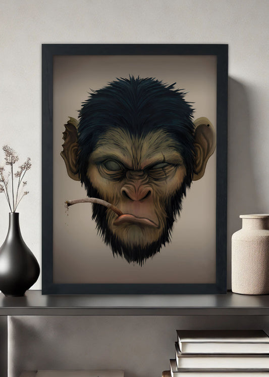 Quadro Decorativo o macaco chefe