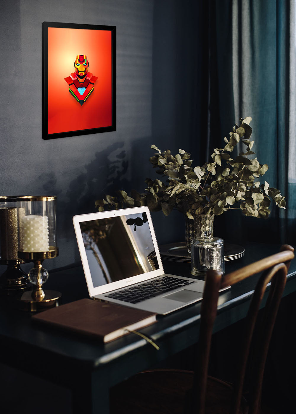 Quadro Homem de Ferro arte - Com vidro