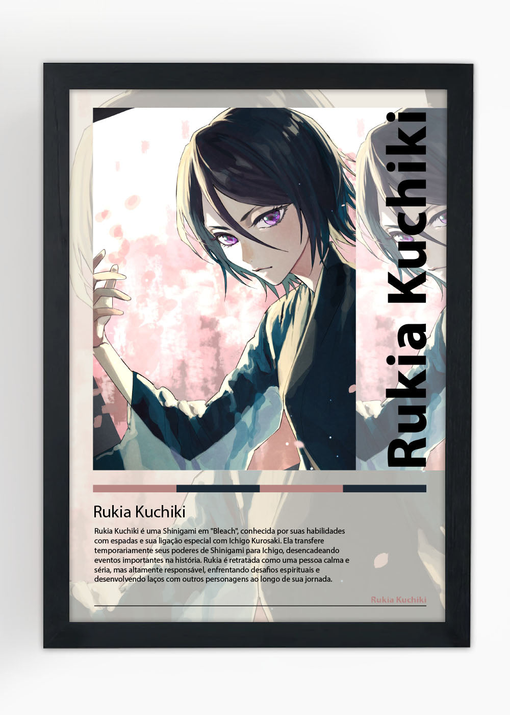 Quadro Rukia Kuchiki - Bleach - Com vidro