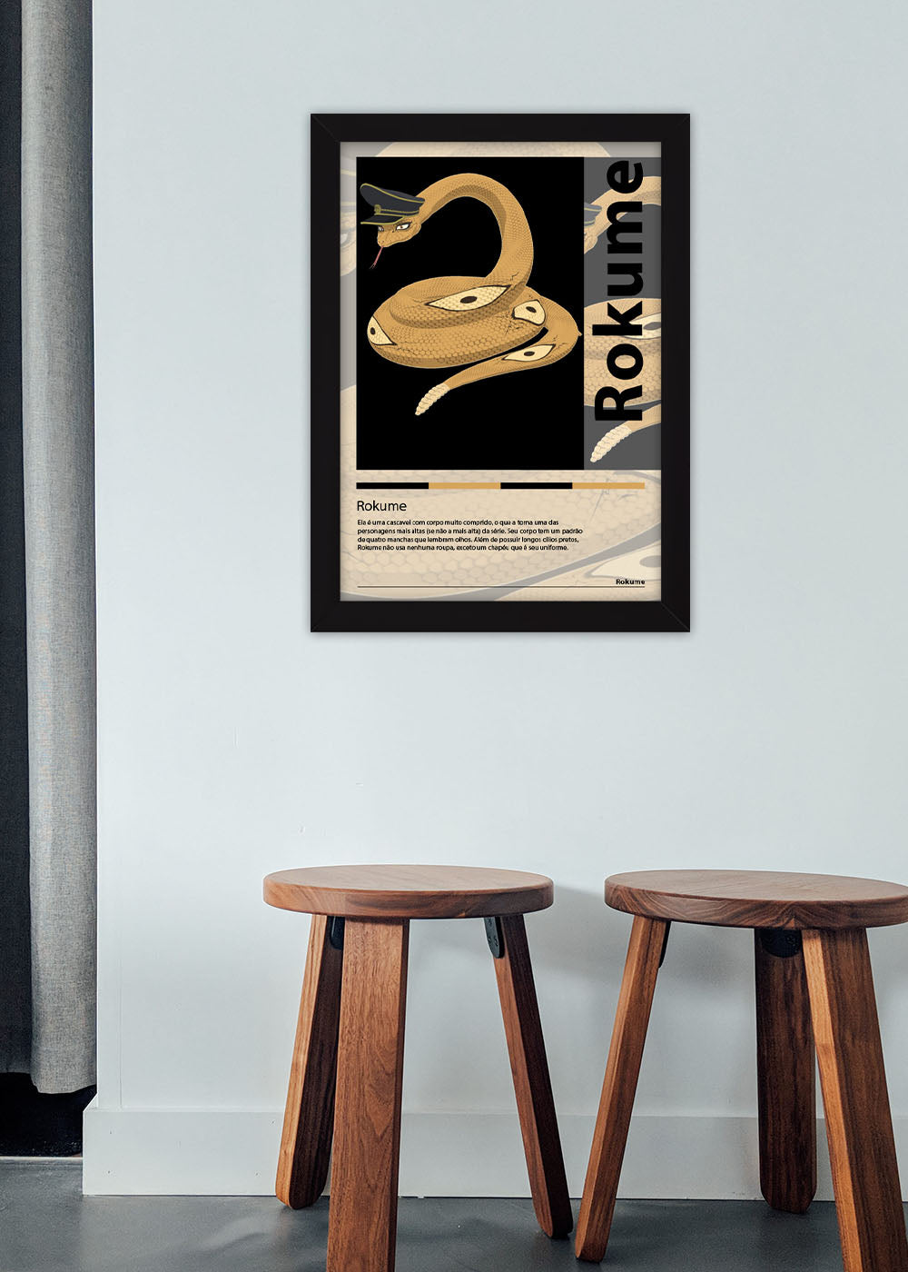 Quadro Decorativo Rokume - Beastars - O Lobo Bom - Com vidro