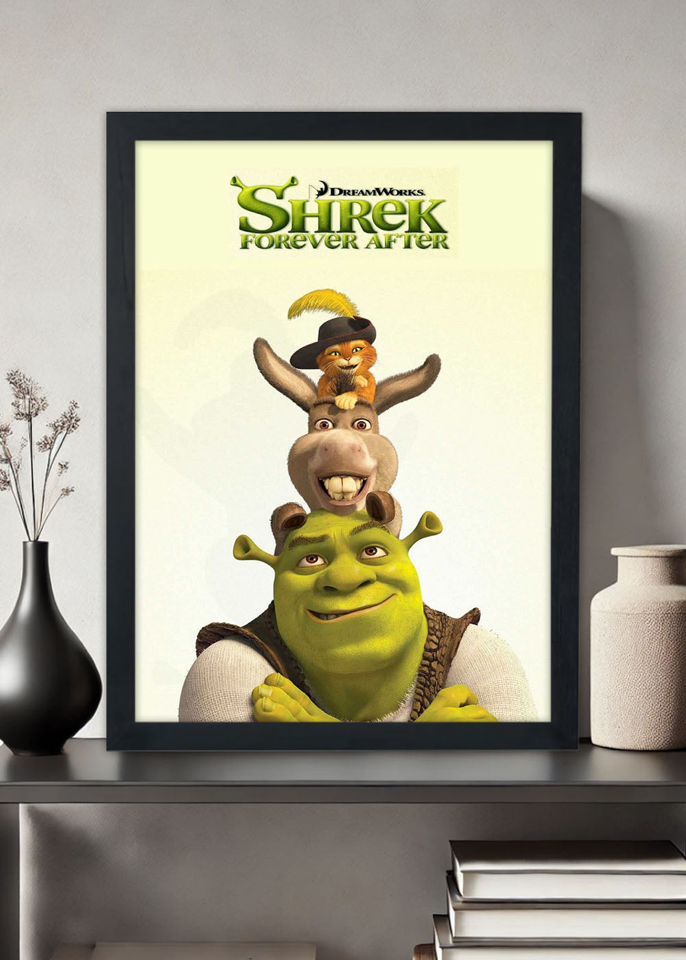 Quadro Decorativo Shrek e seus amigos - Com vidro