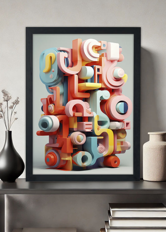 Quadro Formas que formam uma linda arte - Com vidro