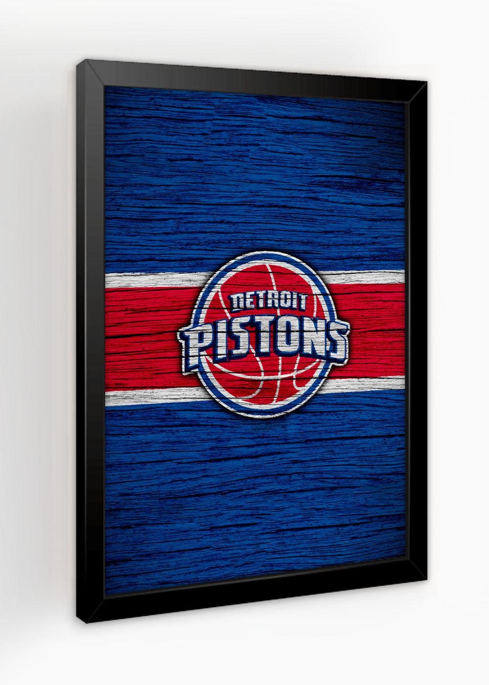 Quadro Decorativo Detroit Pistons - Com vidro