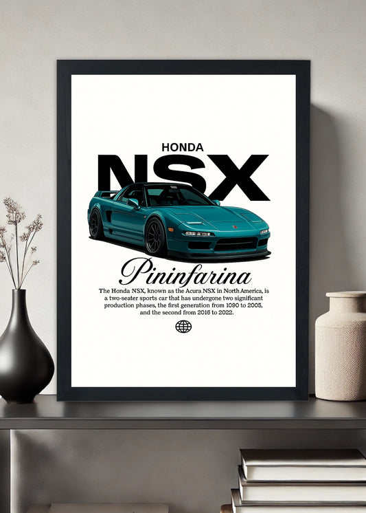 Quadro decorativo Honda NSX Pininfarina -Com Vidro