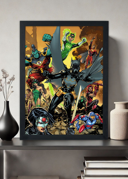 Quadro DC The Asian Superhero Celebration - Com vidro