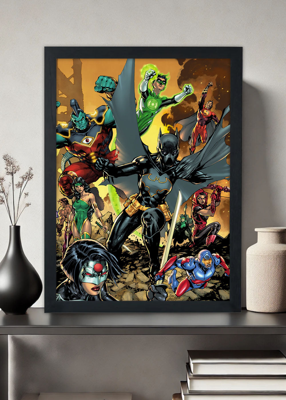 Quadro DC The Asian Superhero Celebration - Com vidro