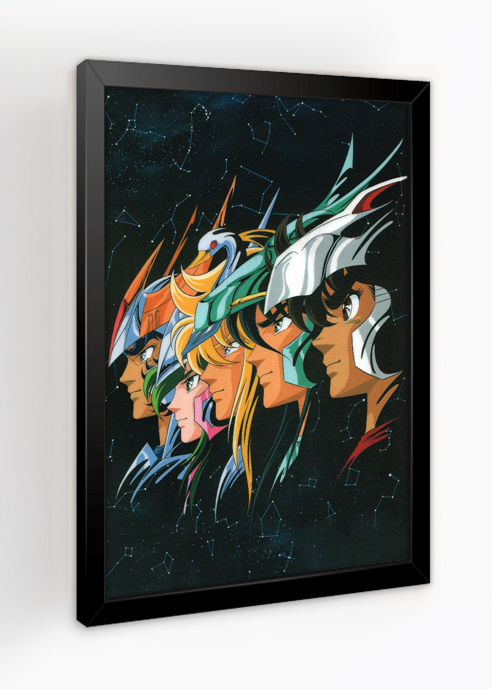 Quadro Os Cavaleiros do Zodiaco - Com vidro