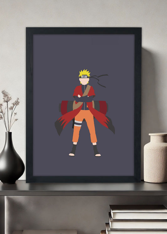 Quadro Decorativo Naruto no modo sabio - Anime - Com vidro