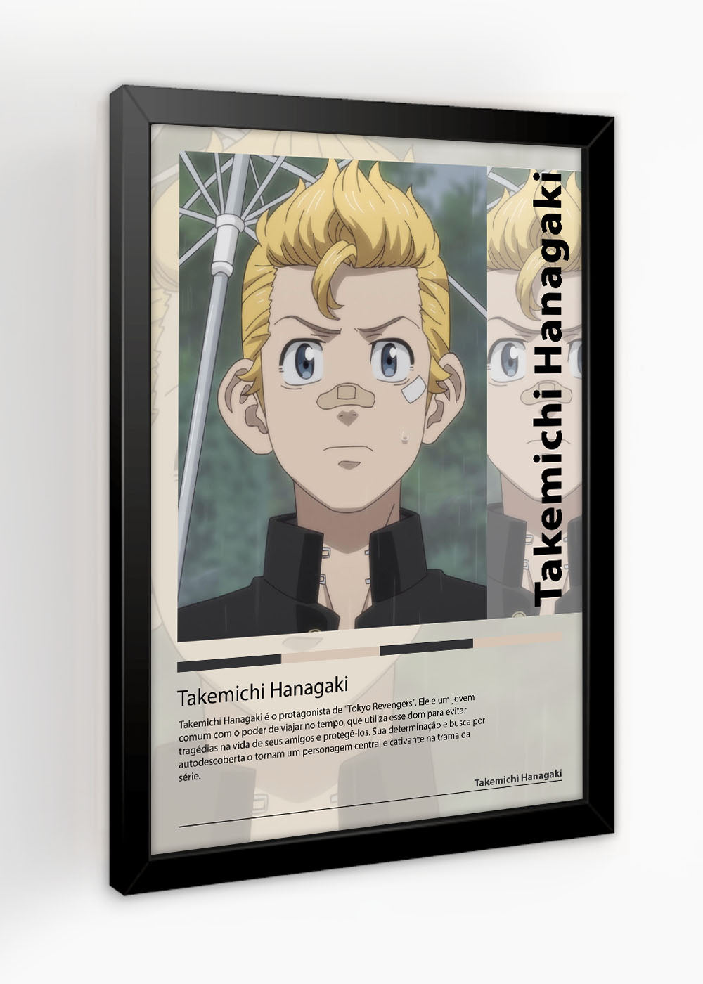 Quadro Decorativo Takemichi Tokyo Revengers - Com vidro