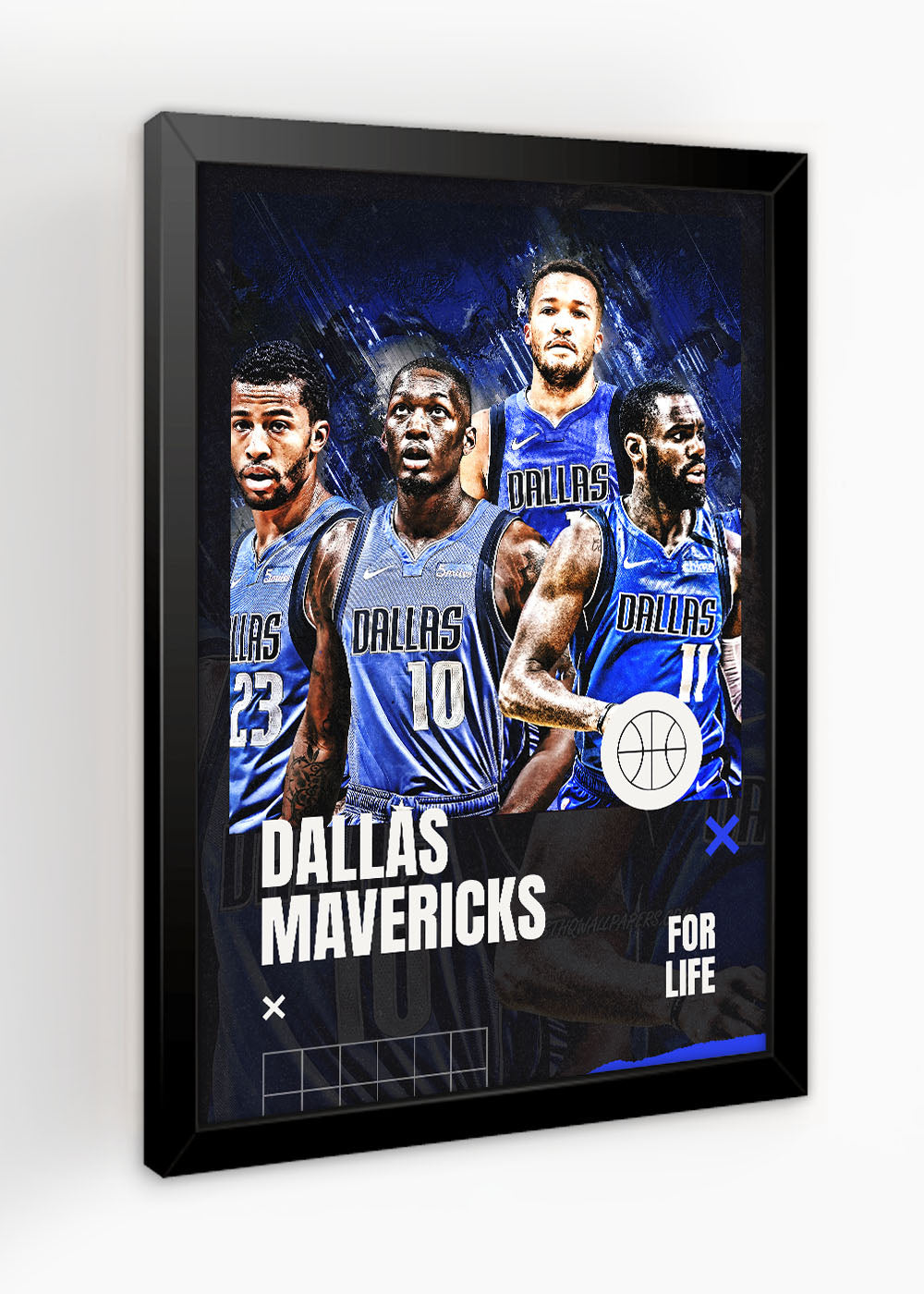 Quadro Decorativo Dallas Mavericks - Com vidro