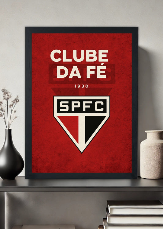 Quadro São Paulo Clube da Fé SPFC - Com vidro
