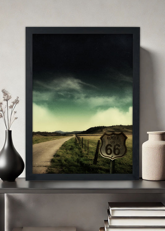 Quadro Decorativo A Estrada Perdida - Com vidro