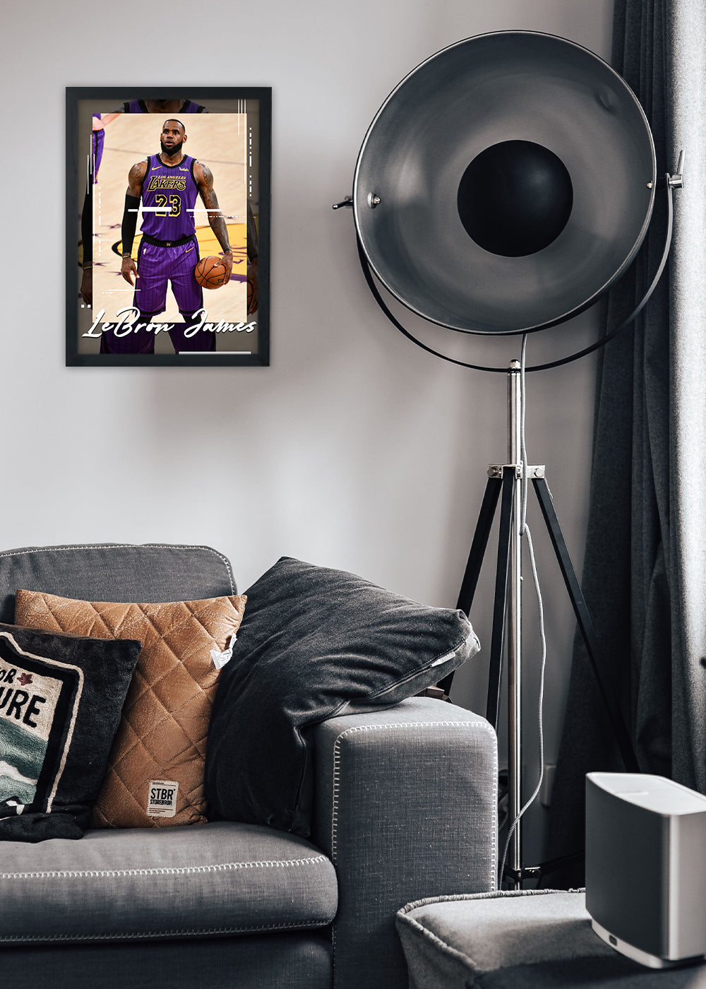 Quadro Decorativo LeBron James - Com vidro