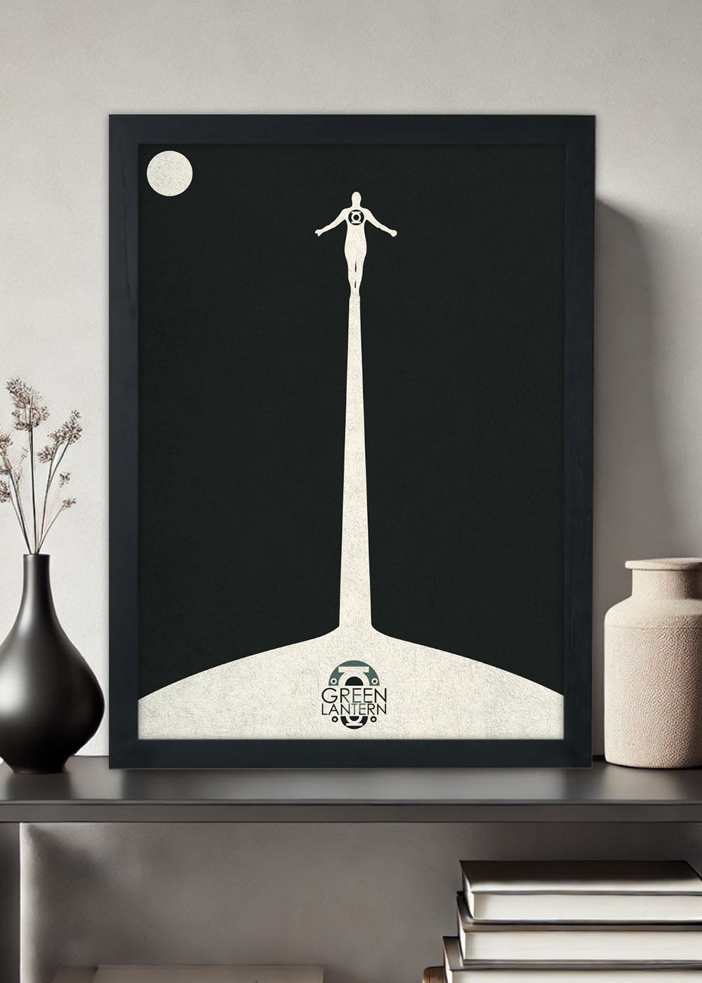 Quadro Decorativo Lanterna verde - Com vidro