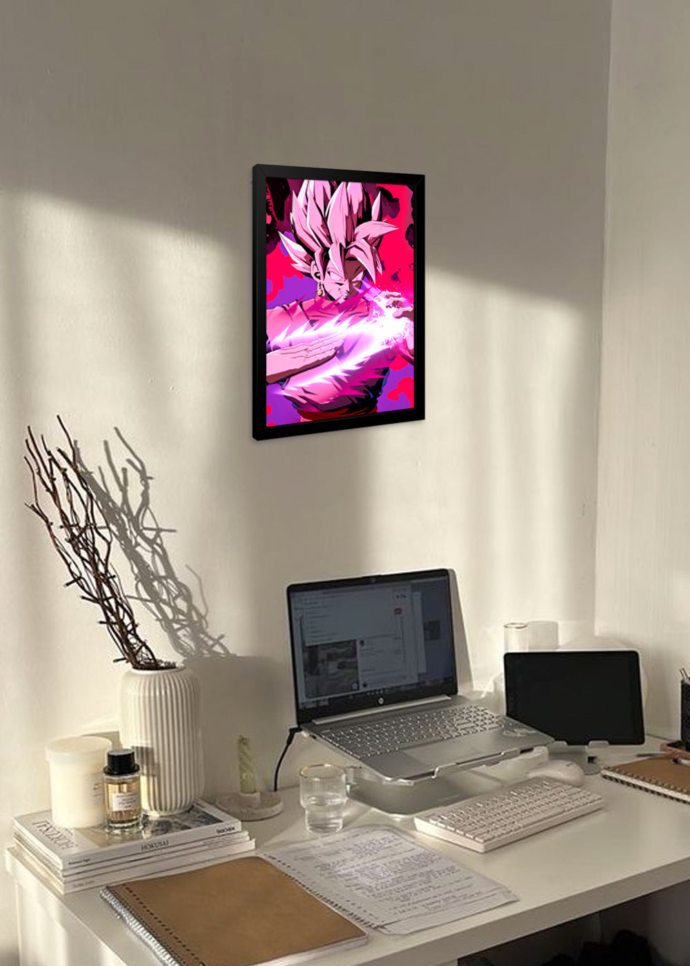 Quadro Dragon Ball FighterZ, Black - Com vidro