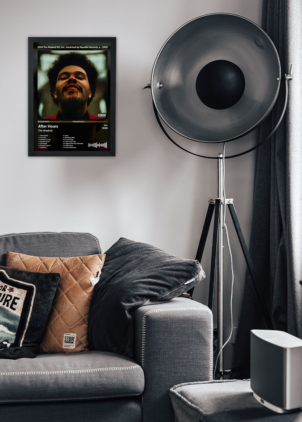 Quadro The Weeknd - After Hours (Black) - Com Vidro
