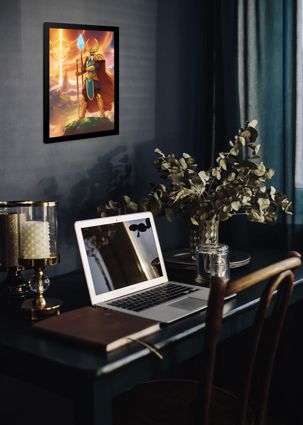 Quadro Reino de asgard e seu guardião - Com vidro