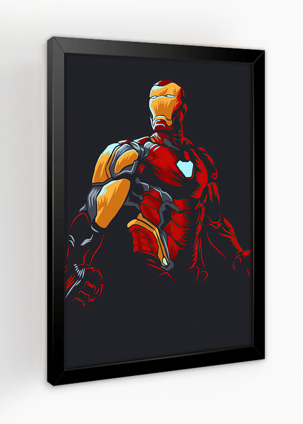 Quadro Heroi Marvel Homem de Ferro com armadura - Com vidro